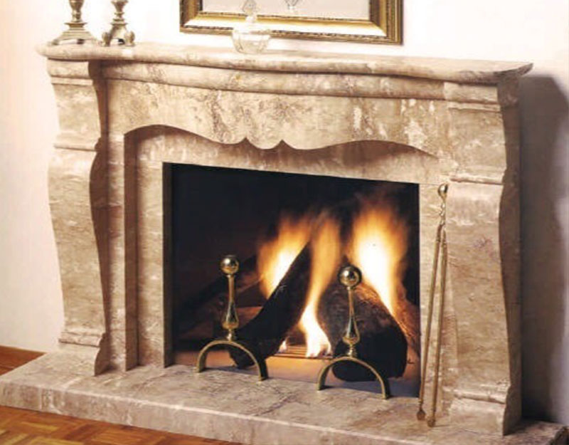 TRAVERTINO FIREPLACE