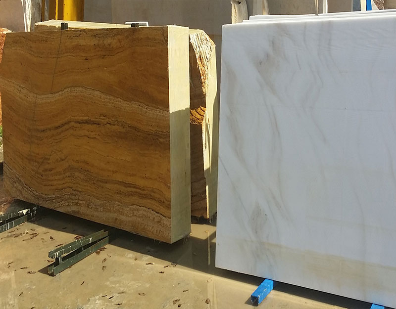 TRAVERTINO GOLD & BIANCO LAZA SLABS